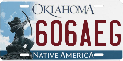 OK license plate 606AEG