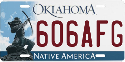 OK license plate 606AFG