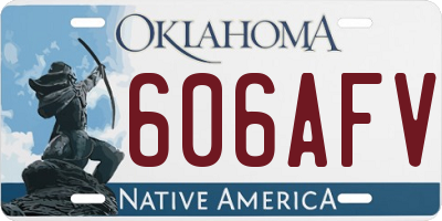 OK license plate 606AFV