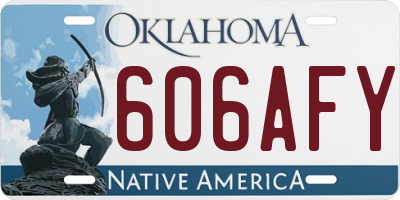 OK license plate 606AFY