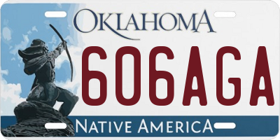 OK license plate 606AGA