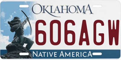 OK license plate 606AGW
