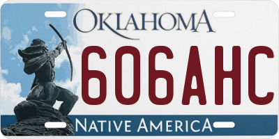 OK license plate 606AHC