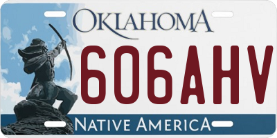 OK license plate 606AHV