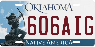 OK license plate 606AIG