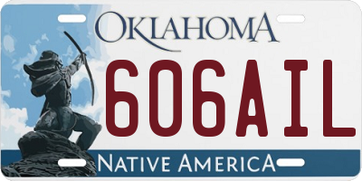 OK license plate 606AIL