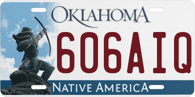 OK license plate 606AIQ