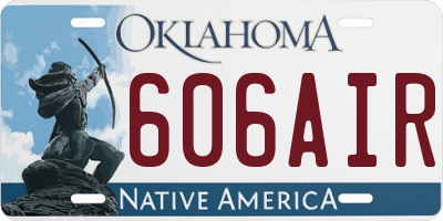 OK license plate 606AIR