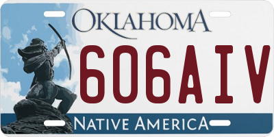 OK license plate 606AIV
