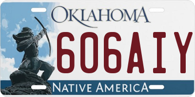 OK license plate 606AIY