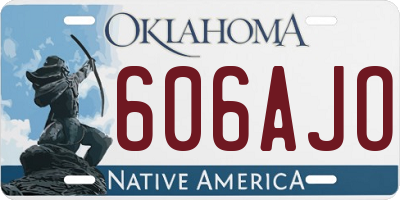 OK license plate 606AJO