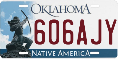 OK license plate 606AJY