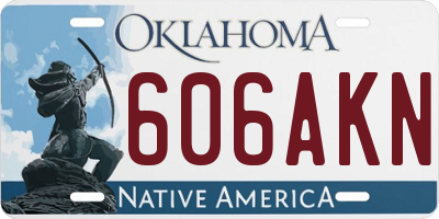 OK license plate 606AKN