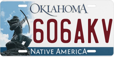 OK license plate 606AKV