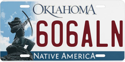 OK license plate 606ALN