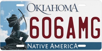 OK license plate 606AMG