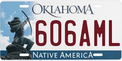 OK license plate 606AML