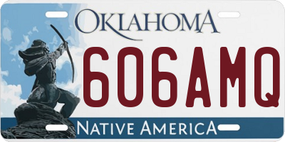 OK license plate 606AMQ