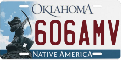 OK license plate 606AMV