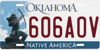 OK license plate 606AOV