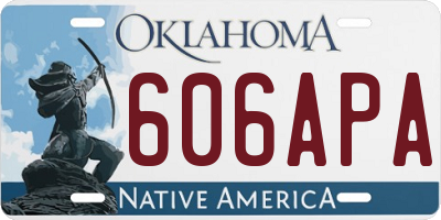 OK license plate 606APA