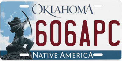 OK license plate 606APC