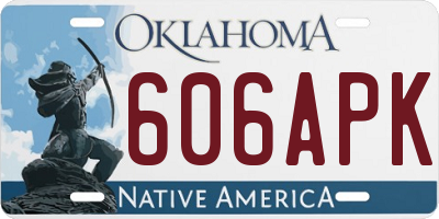 OK license plate 606APK