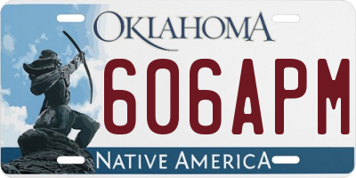 OK license plate 606APM