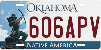 OK license plate 606APV