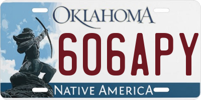 OK license plate 606APY