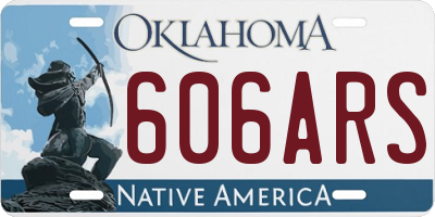 OK license plate 606ARS