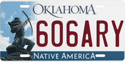 OK license plate 606ARY