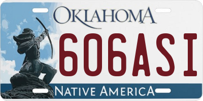 OK license plate 606ASI