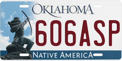 OK license plate 606ASP