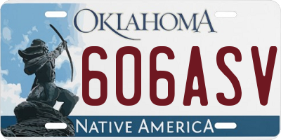 OK license plate 606ASV