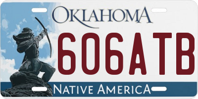 OK license plate 606ATB