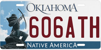 OK license plate 606ATH