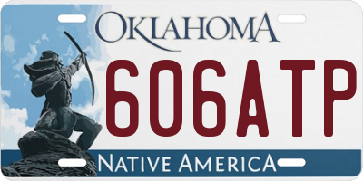 OK license plate 606ATP