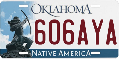 OK license plate 606AYA