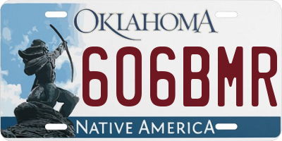 OK license plate 606BMR