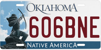 OK license plate 606BNE