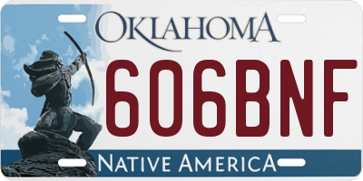 OK license plate 606BNF