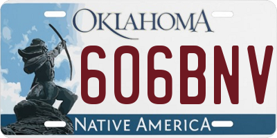 OK license plate 606BNV