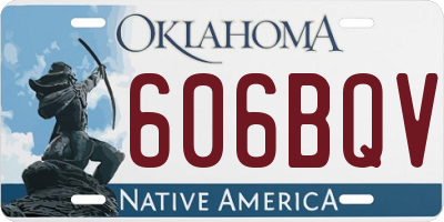 OK license plate 606BQV