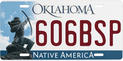 OK license plate 606BSP