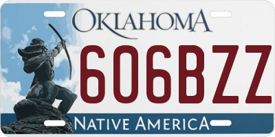 OK license plate 606BZZ