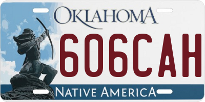 OK license plate 606CAH