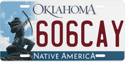 OK license plate 606CAY