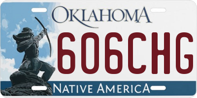 OK license plate 606CHG