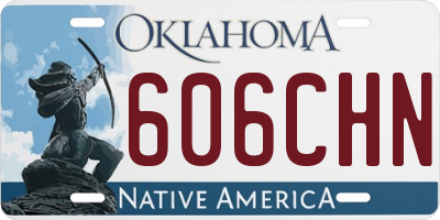 OK license plate 606CHN